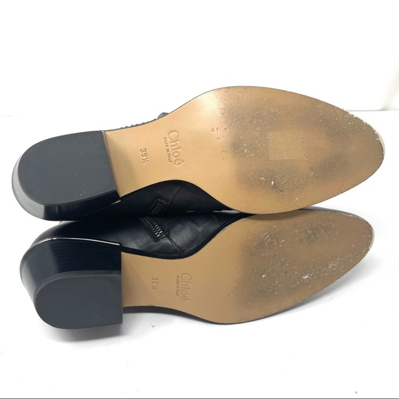 CHLOE Susanna black leather booties, made in Italy, size 39.5 - Picture 14 of 14